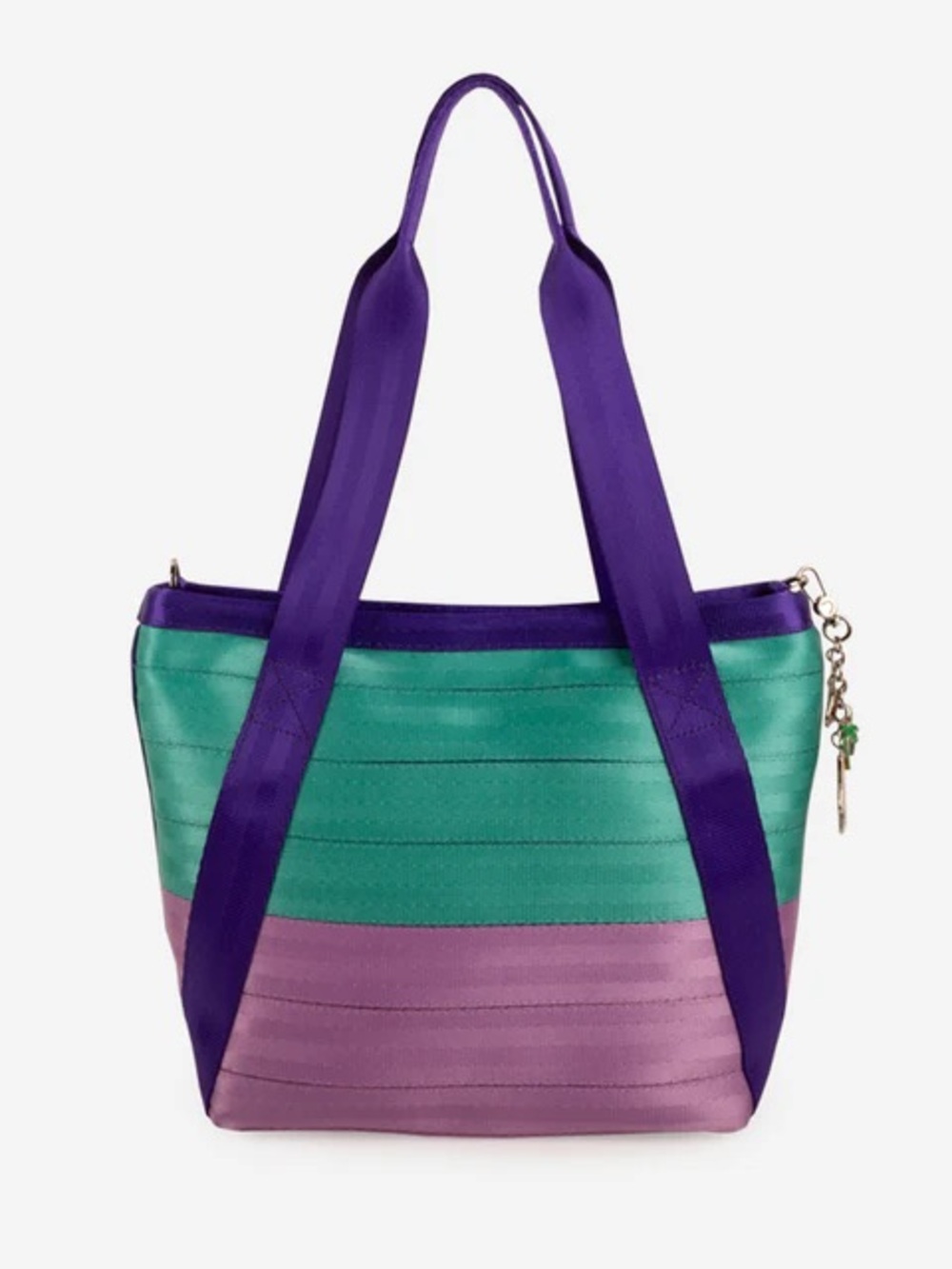 Harveys Seatbelt Bag Green & Lavender Tote with Purple Handles Mermaid Summer
